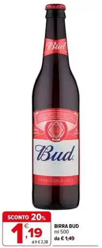 Iperal Birra Bud offerta