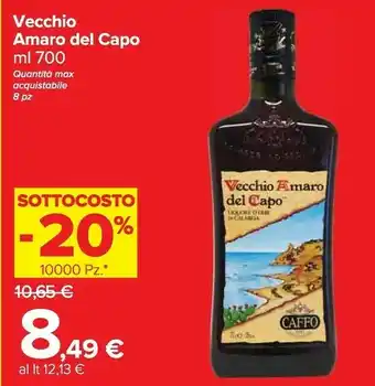 Caffo - vecchio amaro del capo 700 g(ml)