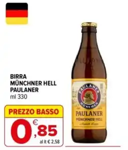 Iperal Birra Münchner Hell Paulaner offerta
