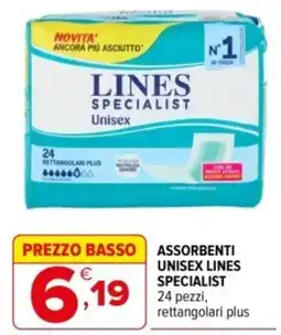 Iperal Assorbenti unisex lines specialist offerta