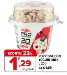 Iperal milk PRO porridge offerta