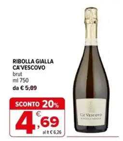 Iperal Ribolla Gialla Ca' Vescovo offerta