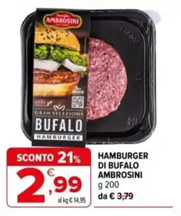 Iperal Hamburger di bufalo Ambrosini offerta