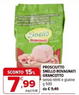 Iperal Prosciutto Snello Rovagnati Grancotto offerta