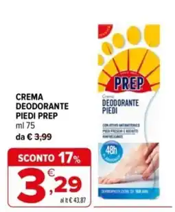 Iperal Crema deodorante piedi Prep offerta