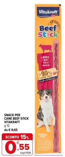 Iperal Snack per cane beef stick Vitakraft offerta