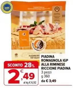 Iperal Piadina romagnola igp alla riminese riccione piadina offerta