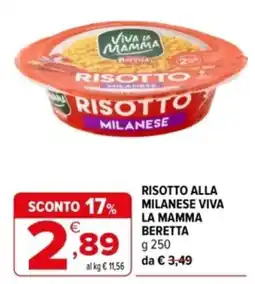 Iperal Risotto alla Milanese Viva la Mamma Beretta offerta