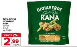 Iperal Pasta ripiena Gioia Verde Rana carciofi offerta