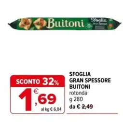 Iperal Sfoglia gran spessore Buitoni offerta