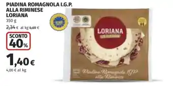 Piadina Romagnola I.G.P. alla Riminese Loriana