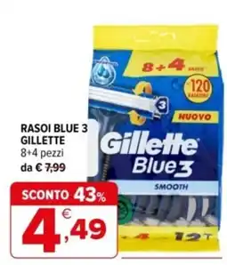 Iperal Rasoi blue 3 gillette offerta
