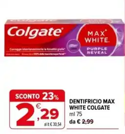 Iperal Dentifricio Max White Colgate offerta