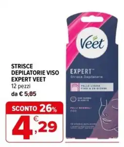 Iperal Strisce depilatorie viso expert veet offerta