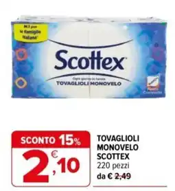 Iperal Tovaglioli monove lo Scottex offerta