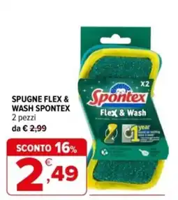 Iperal Spugne Flex & Wash Spontex offerta