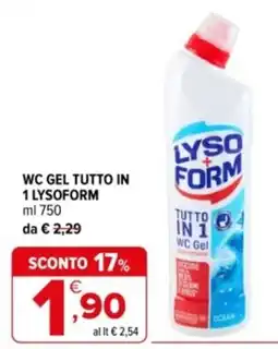 Iperal WC Gel Tutto in 1 Lysoform offerta