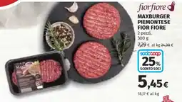 Coop Superstore Maxburger piemontese fior fiore offerta