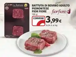 Coop Superstore Battuta di bovino adulto piemontese fior fiore offerta