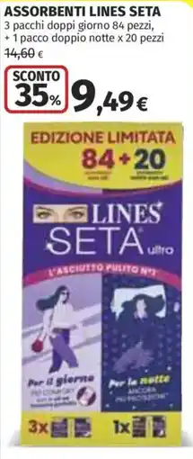 Coop Superstore Assorbenti Lines Seta ultra offerta