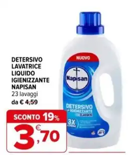 Iperal Detersivo lavatrice liquido igienizzante Napisan offerta