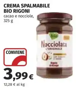 Coop Superstore Crema spalmabile bio rigoni cacao e nocciole offerta