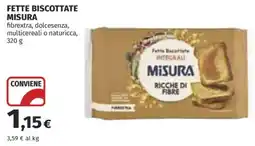 Coop Superstore Fette biscottate integrali Misura offerta