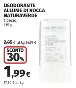 Coop Superstore Deodorante allume di rocca naturaverde offerta