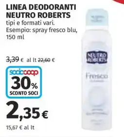 Coop Superstore Deodorante Neutro Roberts offerta