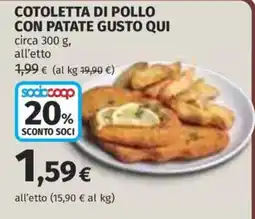 Coop Superstore Cotoletta di pollo con patate gusto qui offerta
