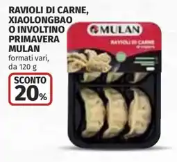 Coop Superstore Ravioli di carne xiaolongbao o involtino primavera MULAN offerta