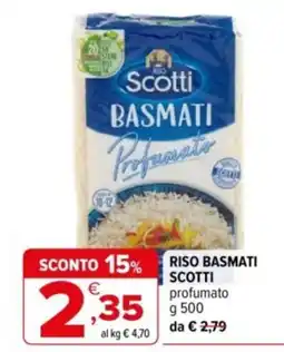 Iperal Riso basmati Scotti profumato offerta