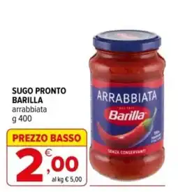 Iperal Sugo pronto Barilla arrabbiata offerta