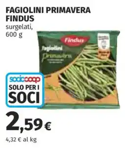 Coop Superstore Fagiolini primavera Findus offerta
