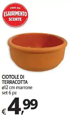 Primo Prezzo Ciotole di terracotta offerta