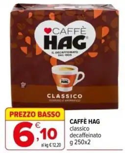 Iperal Caffè Hag classico decaffeinato offerta