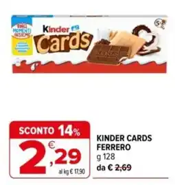 Iperal Kinder Cards Ferrero offerta