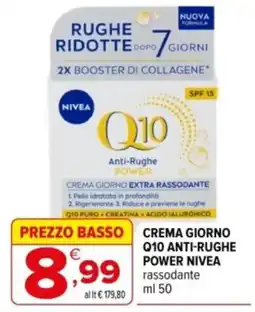 Iperal Crema giorno Q10 anti-rughe power Nivea rassodante offerta