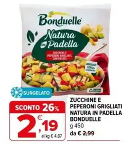 Iperal Zucchine e peperoni grigliati natura in padella Bonduelle offerta