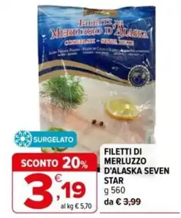 Iperal Filetti di merluzzo d'alaska seven star offerta