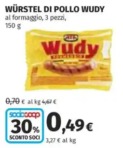Coop Superstore Würstel di pollo Wudy offerta