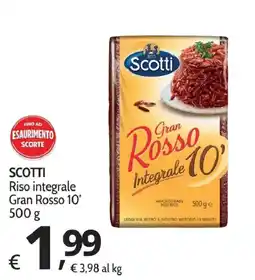Primo Prezzo Scotti Riso integrale Gran Rosso 10' offerta