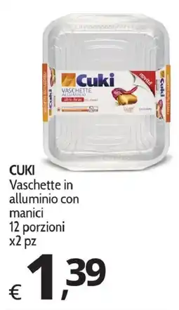 Primo Prezzo Cuki Vaschette in alluminio con manici offerta