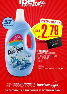 Deco Iperstore Fabuloso Ammorbidente Fresco Mattino offerta