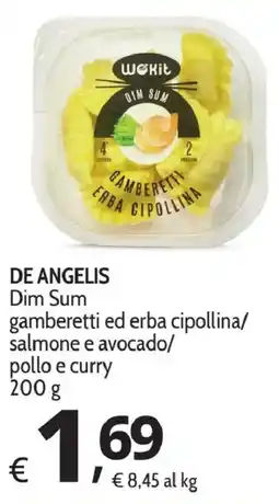 Primo Prezzo De Angelis Dim Sum gamberetti ed erba cipollina offerta