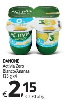 Primo Prezzo Danone Activia Zero Bianco/Ananas offerta
