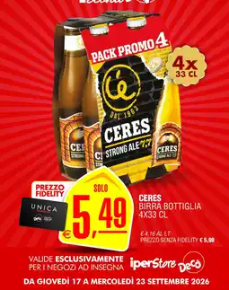 Deco Iperstore Ceres strong ale offerta