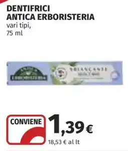 Coop Superstore Dentifrici Antica Erboristeria offerta