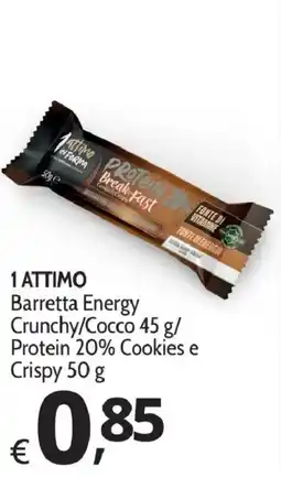 Primo Prezzo 1 Attimo Barretta Energy Protein 20% Cookies e Crispy offerta