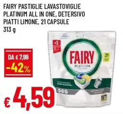Famila Superstore Fairy pastiglie lavastoviglie platinum all in one offerta